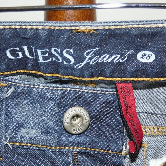 Guess Jeans Daredevil Skinny Leg bootcut distressed denim jeans - Picture 3 of 6